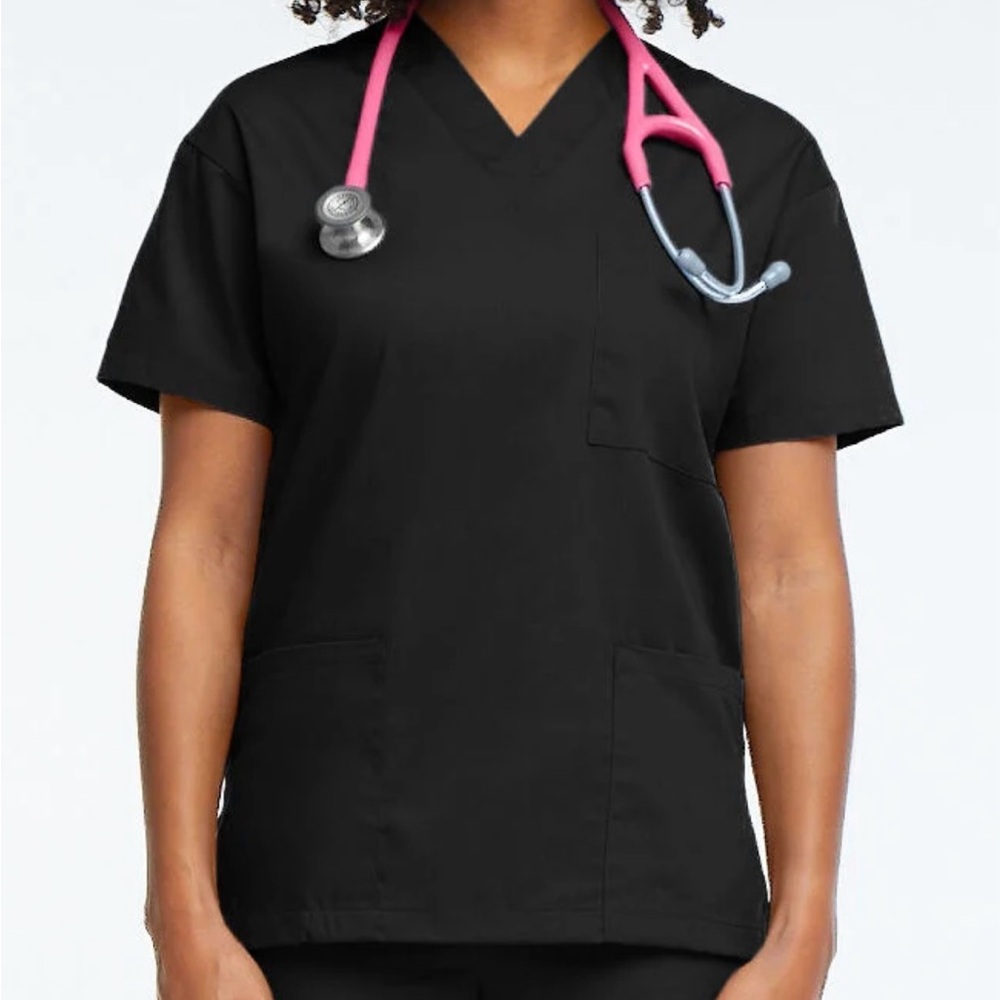 🆕 Black V-Neck Women's Scrub Top NWT